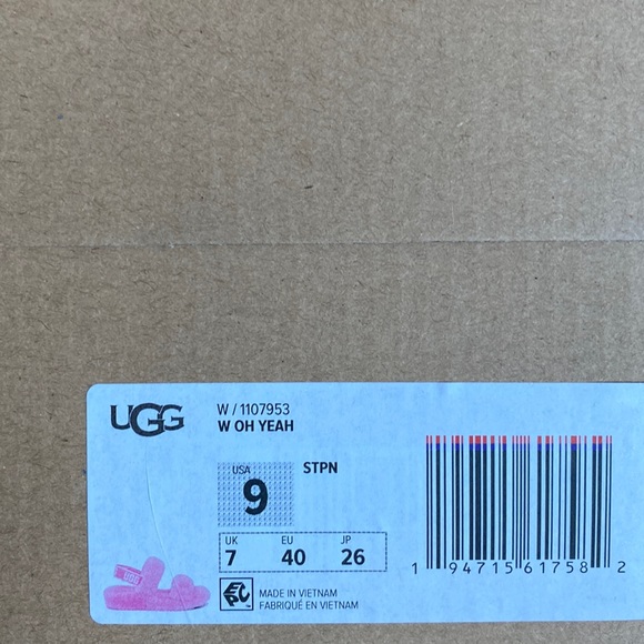 🍁 UGG 🍁 OH YEAH SANDALS SLIPPERS BERRY - Picture 14 of 14